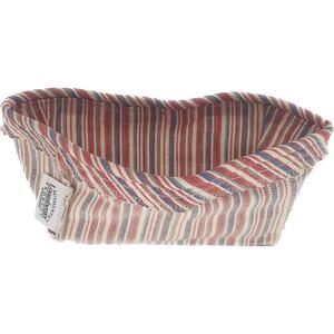 Longaberger Knick Knack Basket Liner Striped Red White Blue 6"x3.5"x 2.5" USA